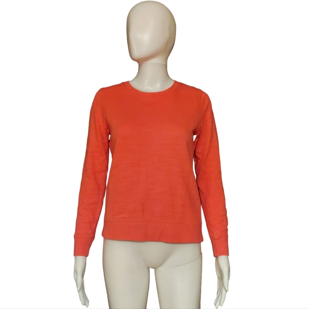 J.Crew French Terry Crew Neck Pullover In Coral
